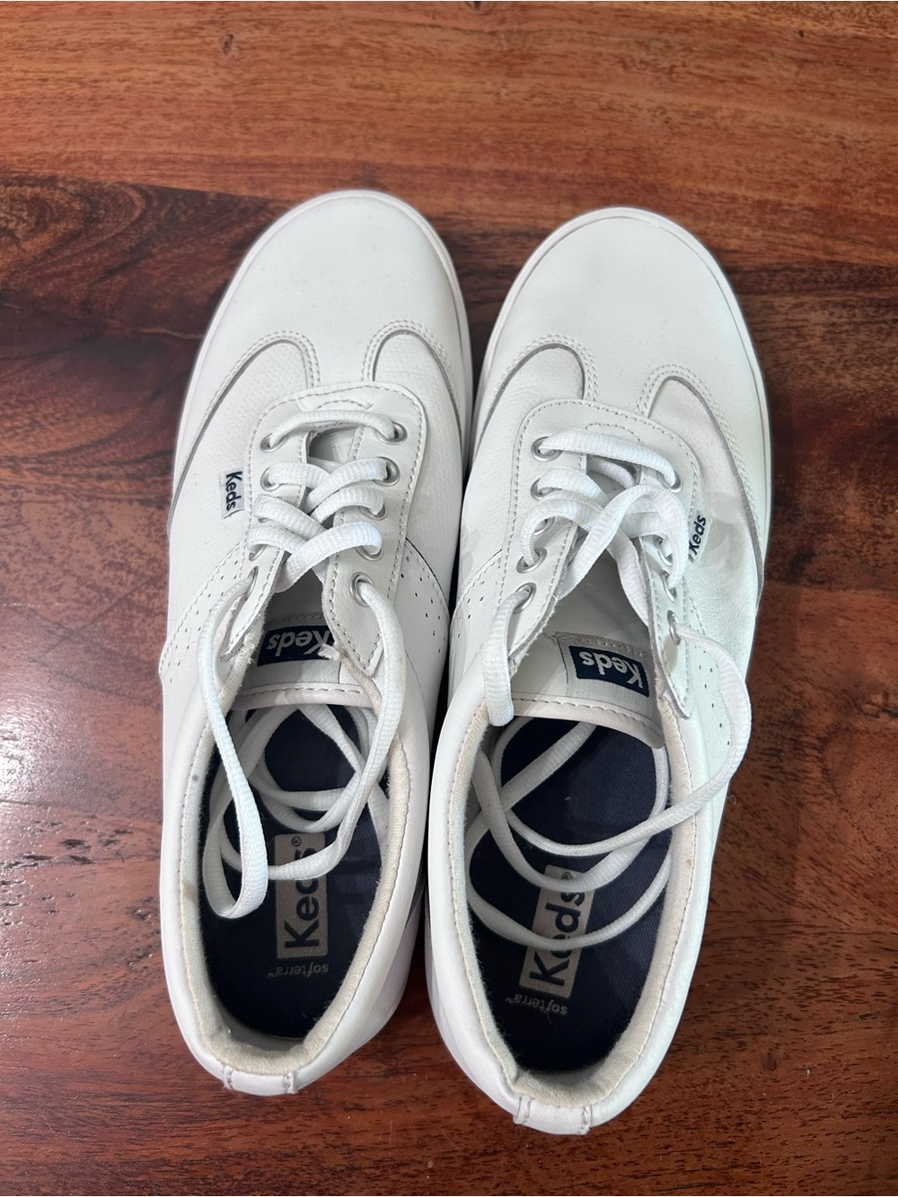 Keds Women’s White Lace-Up Sneakers